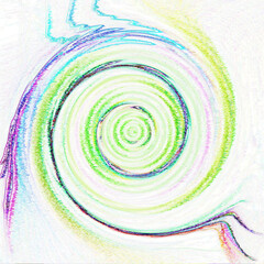 Gradient background top and bottom center green blue and white waves wallpaper circle wave