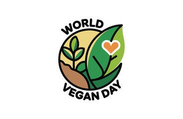 World vegan day vector illustration art 