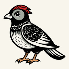 Fototapeta premium detailed vector illustration of a small bird