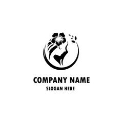 Fototapeta premium Vector logo design for beauty salon, hair salon, cosmetic
