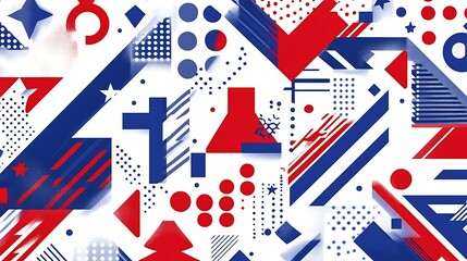 Obraz premium Festive Holiday Shapes in Bold Colors
