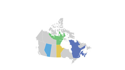 Canada map infographic presentation layout.