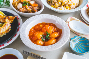 中華料理　エビチリ