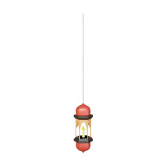 3D hanging lantern with candle