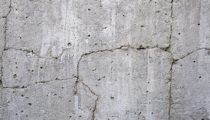 Cracked concrete wall texture with uneven surface and subtle imperfections, ideal for backgrounds.