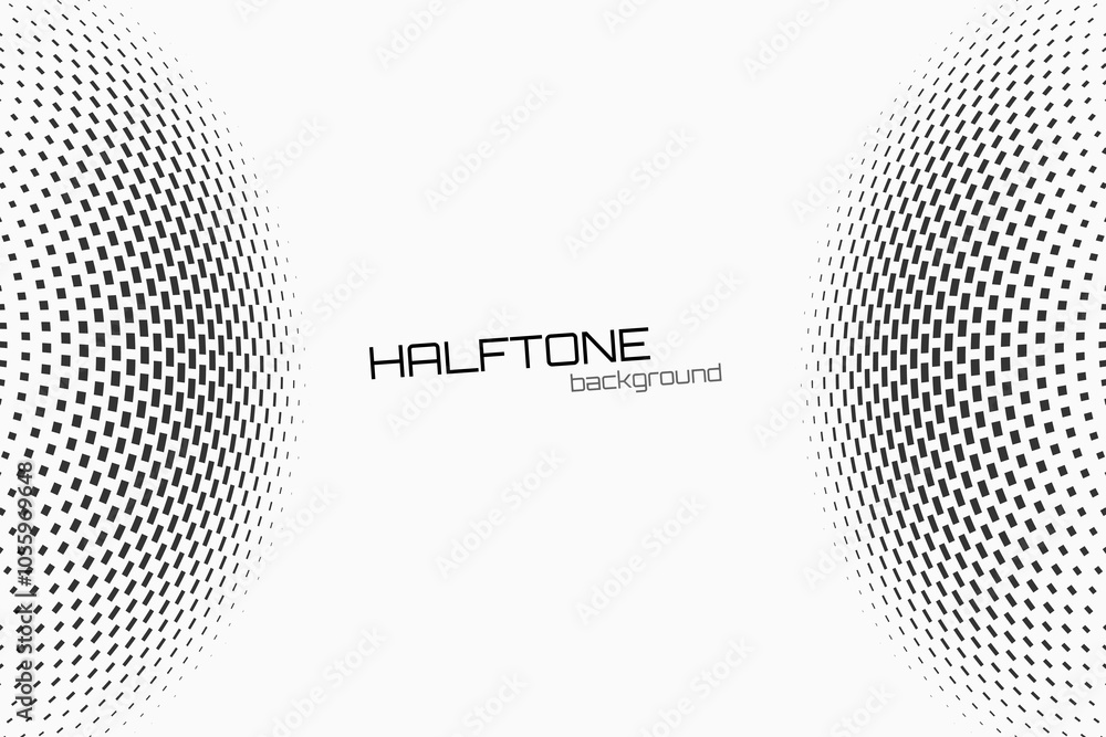 Poster grunge halftone dot pattern vector background in black and white colors. modern background for busin
