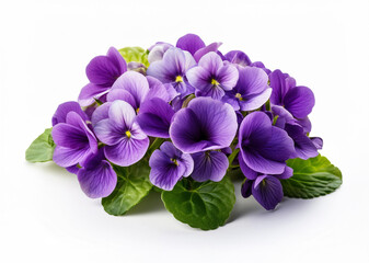 Violet flower isolated on white background. Violet isolated. Violet  perfume flower, perfume flower oils, perfume essential flowers, violet perfume essential oils.