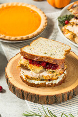 Homemade Leftover Thanksgiving Turkey Sandwich