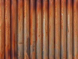 Seamless Rusted Corrugated Sheet Metal Texture, Grungy Industrial Wall