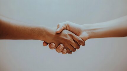 handshake symbolizing collaboration during a business meeting, captured against a white background, emphasizing professionalism and the importance of partnership in achieving success