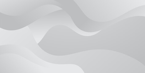 Fototapeta premium minimal abstract gray white liquid color with simple wavy shape decoration background. eps10 vector