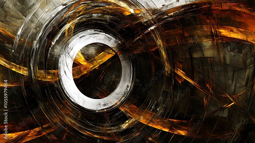 Poster energetic abstract illustration with dynamic patterns