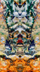 Abstract background art . Ethnic pattern. Mixtures of oil paint. Trendy hand painting canvas. Wall decor and Wall art prints Idea. 3D Texture. Art object