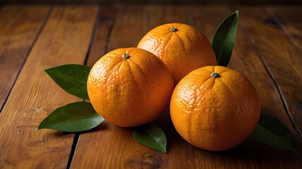 tangerines on a wooden table