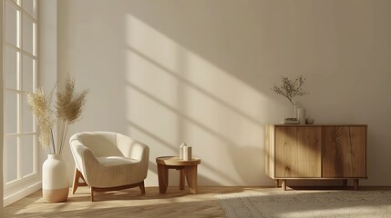 Modern Interior of Stylish Living Room ,Wall Mock Up, Frame , Poster with Beautiful Background, 3d render