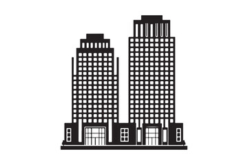 Fototapeta premium Building Vector silhouette 