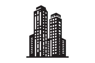 Fototapeta premium Building Vector silhouette 