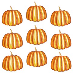 halloween pumpkin seamless pattern