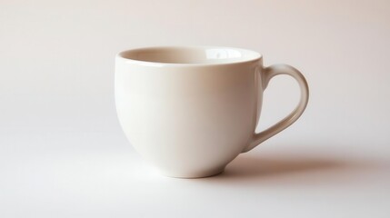 isolated coffee cup resting on a pure white backdrop, inviting the viewer to appreciate the simplicity and elegance of this everyday item