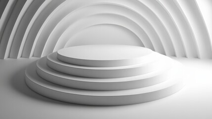 Obraz premium 3d rendered white and minimalistic empty background