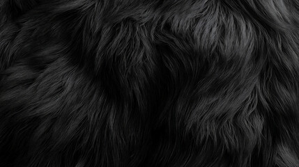Naklejka premium Luxury black fur texture background perfect for fashion and design