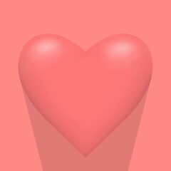 red heart on red background, illustration of heart, red heart, heart, 3d heart, Wall decoration, love, romantic, romance, marriage, wedding, element, heart design, decoration, card, illustration, art