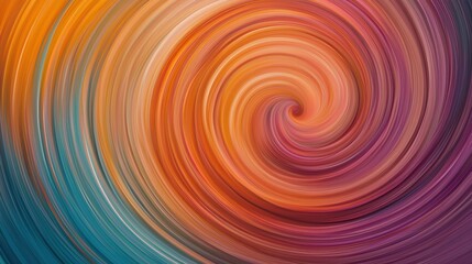 A colorful swirl with a blue and orange background