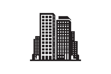 Obraz premium Building Vector silhouette 