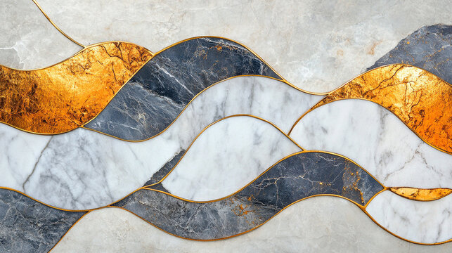 Fototapeta Tekstura marmuru, z dodatkiem złota, tło do projektu generative ai 