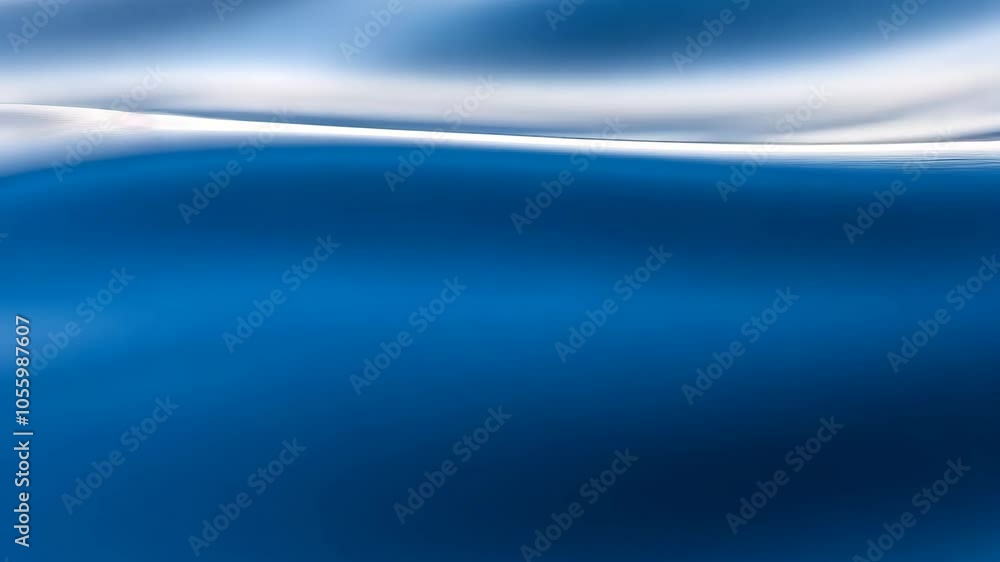 Poster macro blue wave pattern in a river with motion blur video
