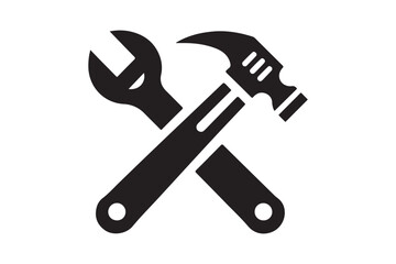 wrench and Hammer tool icon 7.eps