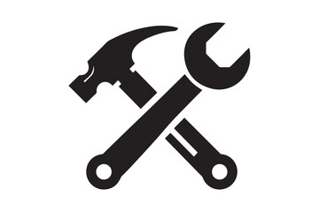 wrench and Hammer tool icon 18.eps