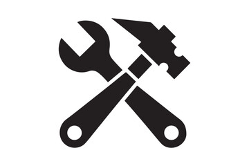 wrench and Hammer tool icon 21.eps