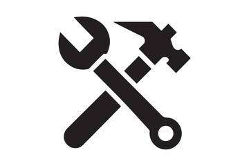 wrench and Hammer tool icon 23.eps