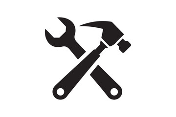 wrench and Hammer tool icon 28.eps