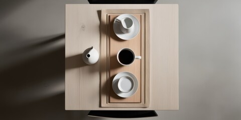 Modern minimalist bathroom, rectangular mirror, vessel sink, wood accent wall, natural branches in vase, neutral tones, clean lines, zen aesthetic, contemporary design, sleek faucet, marble countertop