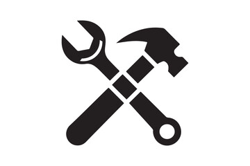 wrench and Hammer tool icon 62.eps