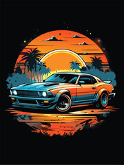 Classic Car Enthusiast Vintage Car T-Shirt Graphic