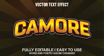 Camore Fully Editable 3D Vector Text Effect © Manan