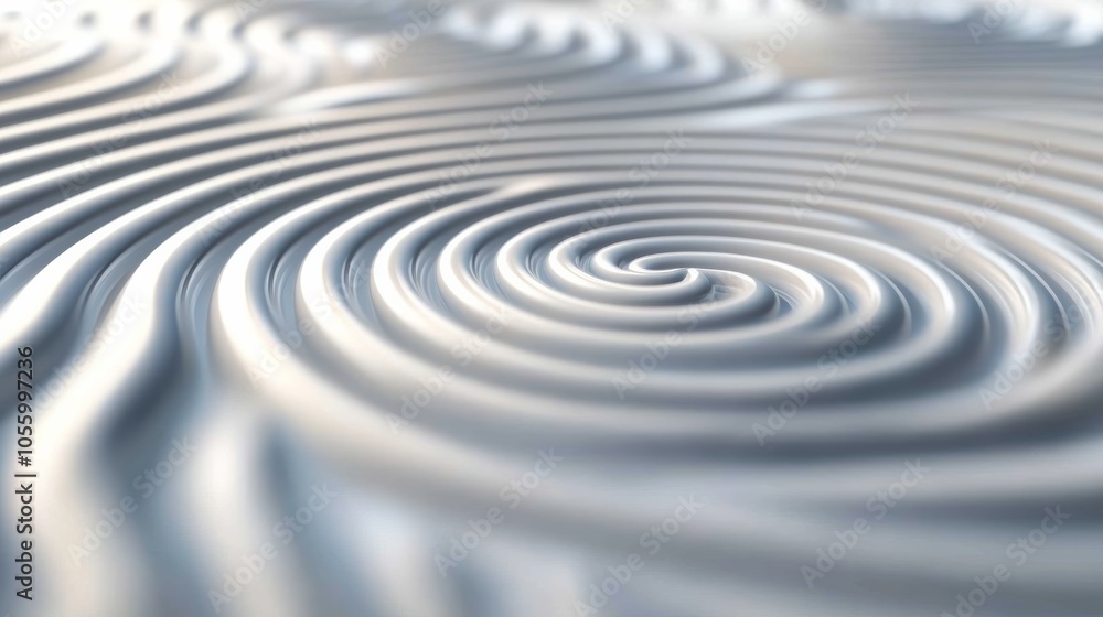 Poster 3d circular patterns creating soothing rhythm