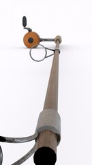 fish hunting stick with white background