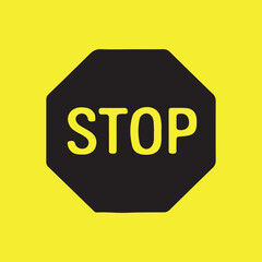 Stop sign vector icon 