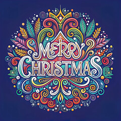 Vector illustration for Happy New Year and Merry Christmas greeting card, party invitation card, website banner, social media banner, christmas tree,