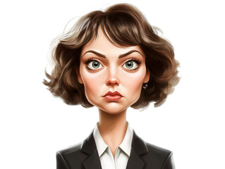 Confident businesswoman in a stylish suit and short hair, portrait of professional success leadership