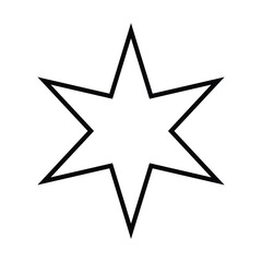 star icon vector symbol 6 angle