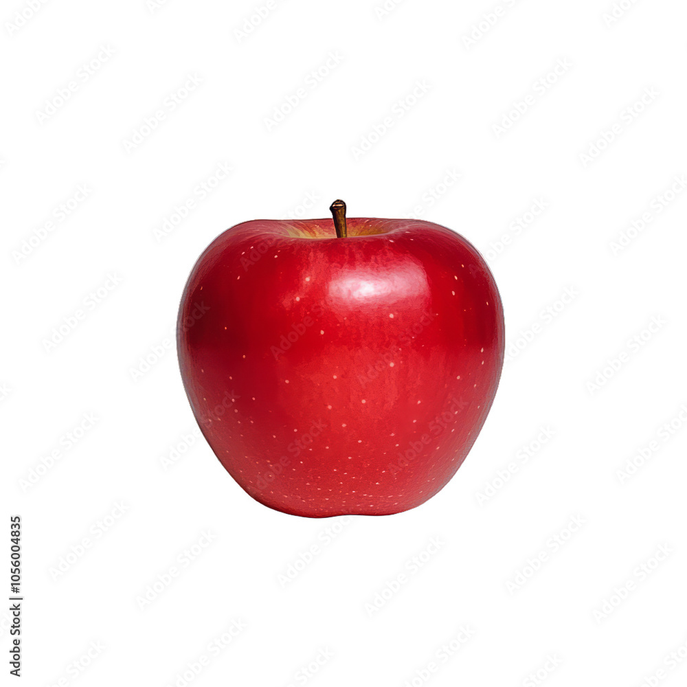 Poster apple with a bright red color symbolizing traditional learning and teacher appreciation isolated on 