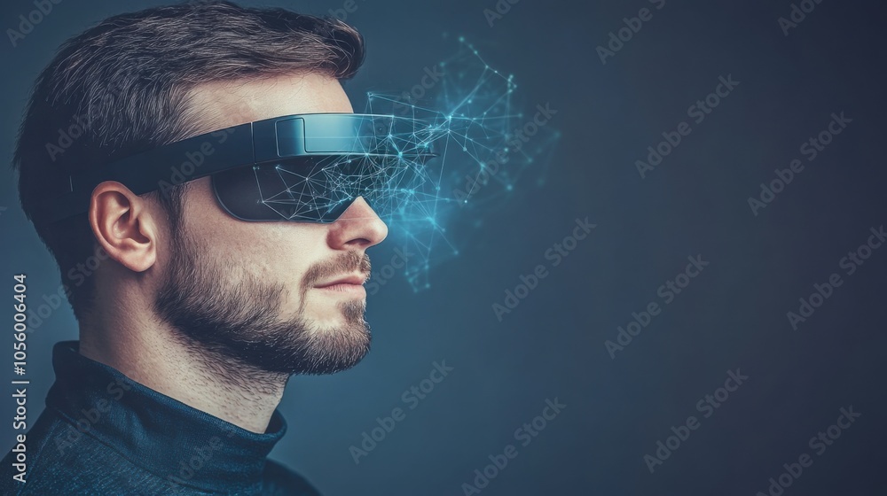 Poster scientist using augmented reality technology in research
