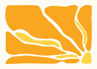 Minimalist poster with abstract art botanical composition. Sunflower hippie poster