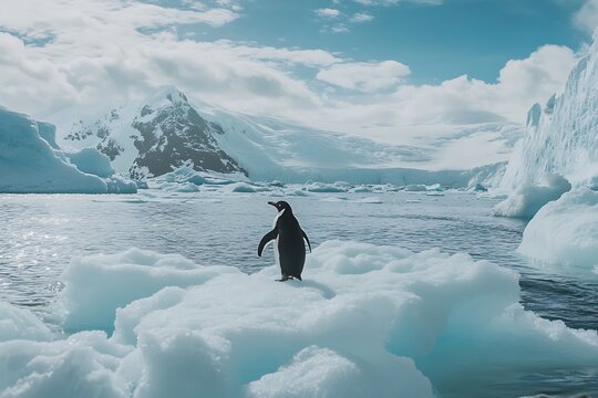 King Penguin: The King Penguin is a striking and majestic bird, known for its regal appearance and impressive size, second only to the Emperor Penguin among the penguin species. Standing about 90 cen
