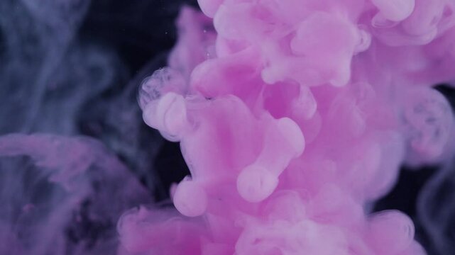 purple and pink ink in water on a dark background